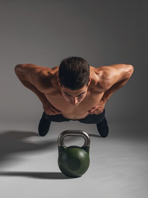 Plyo Kettlebell Pushups