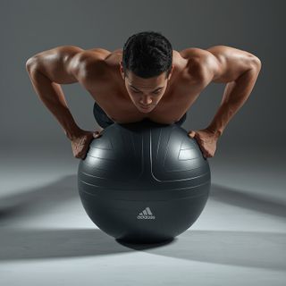 Push-Ups With Feet On An Exercise Ball