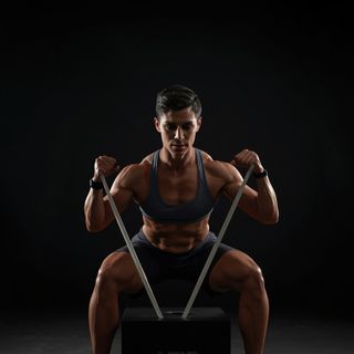 Reverse Band Box Squat
