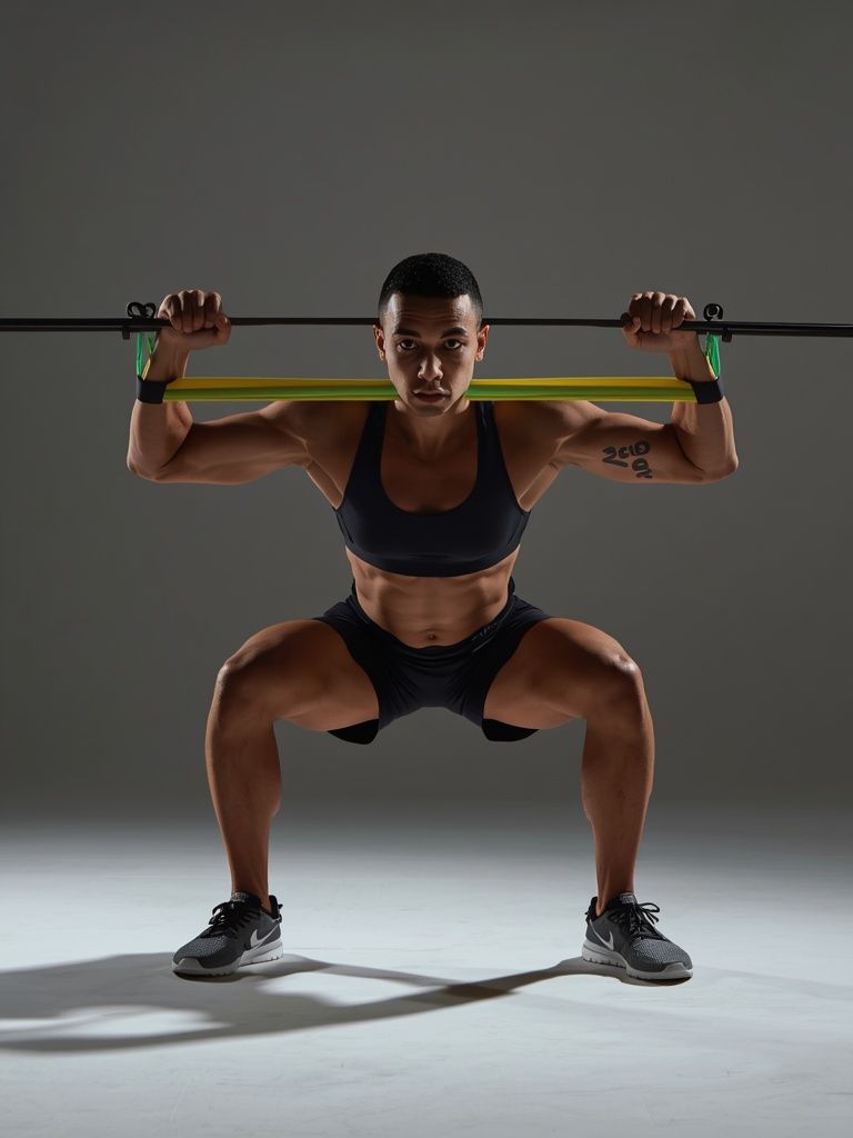 Reverse Band Power Squat