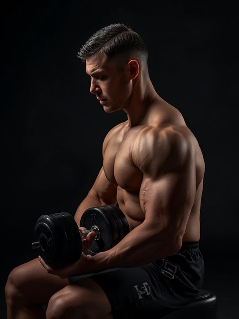 Siedząc Hantle Inner Biceps Uginanie ramion