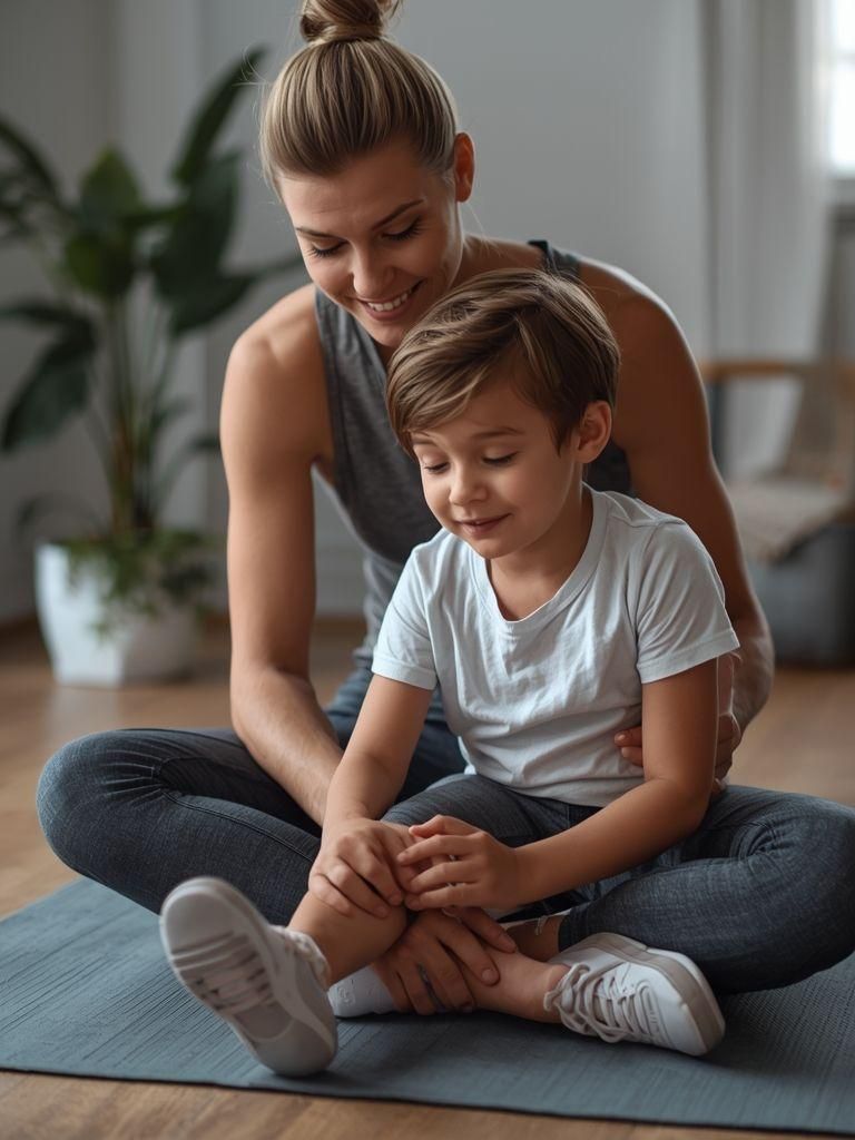 Siedzenie, zabawa z dzieckiem, lekki wysiłek, tylko aktewność