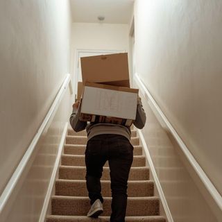 Moving Household Items Upstairs, Carrying Boxes or Furniture