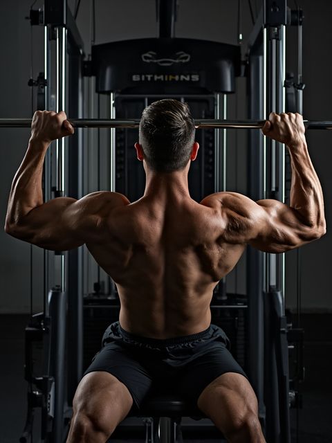 Smith Machine One-Arm Upright Row