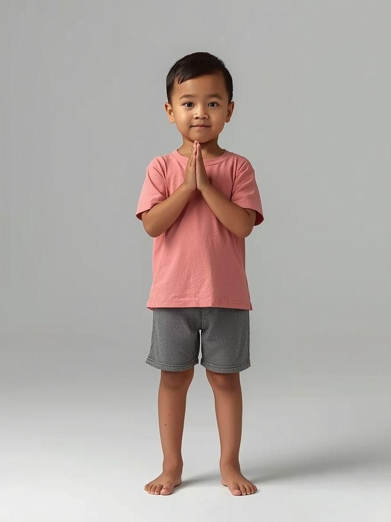 Stehendes, haltendes Kind