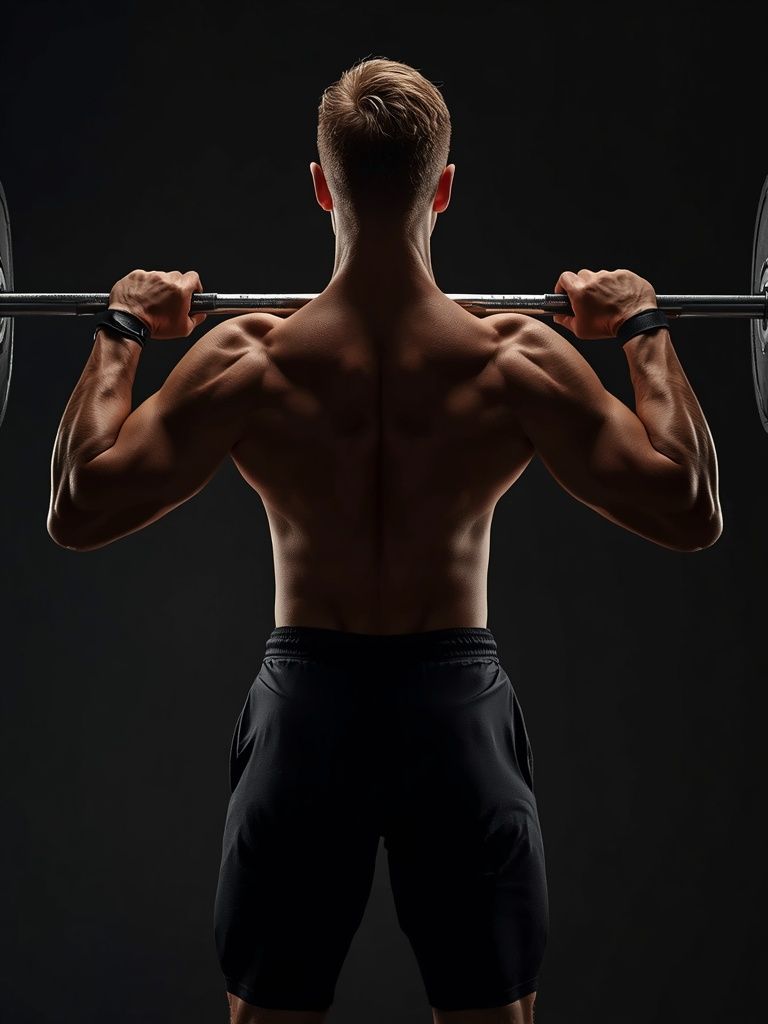 Standing Barbell Press Behind Neck