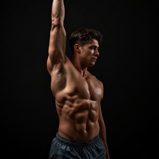 Standing Dumbbell Straight-Arm Front Delt Raise Above Head
