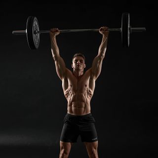 Standing Front Barbell Raise Over Head