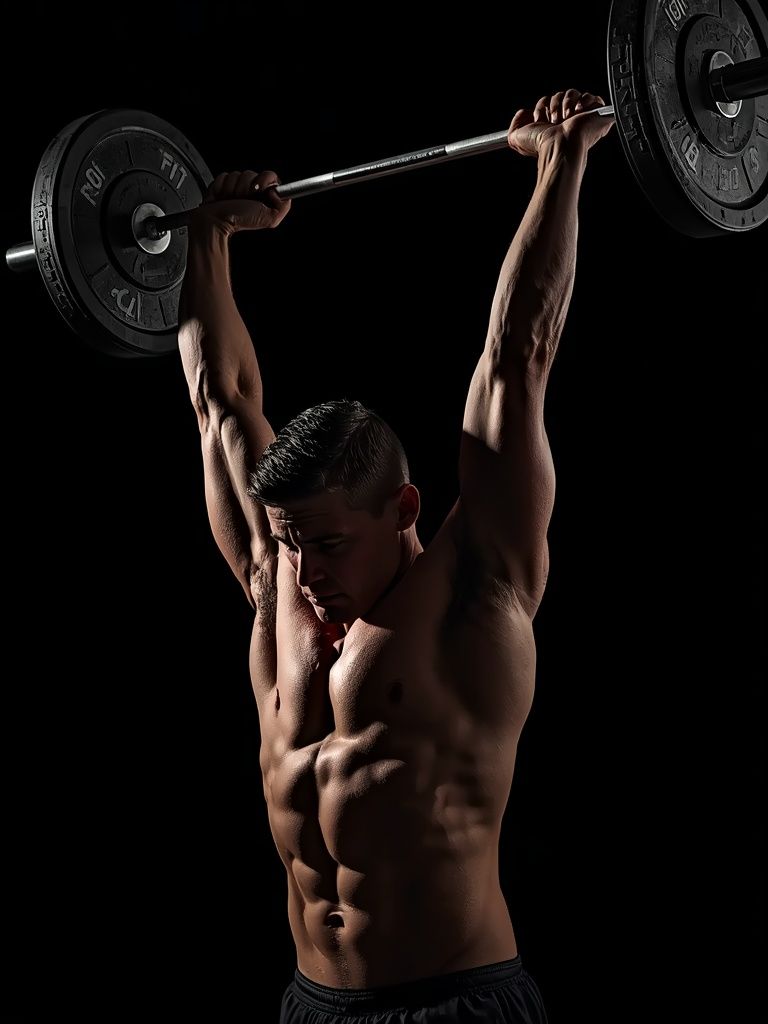 Standing Front Barbell Raise Over Head