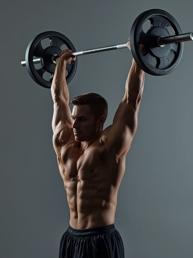 Stojąc Overhead Sztanga Triceps Wyprosty
