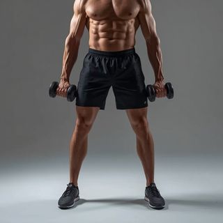 Standing Palms-In Dumbbell Press