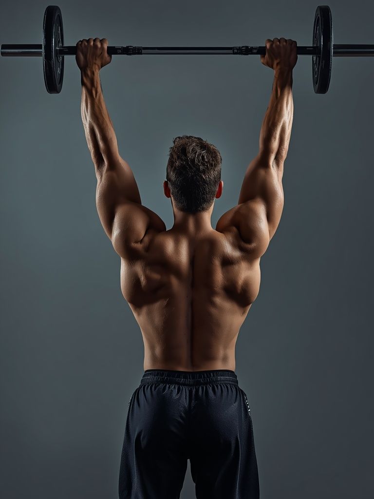 Standing Palms-Up Barbell Behind The Back Wrist Curl