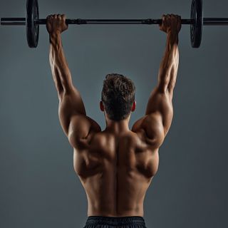 Standing Palms-Up Barbell Behind The Back Wrist Curl