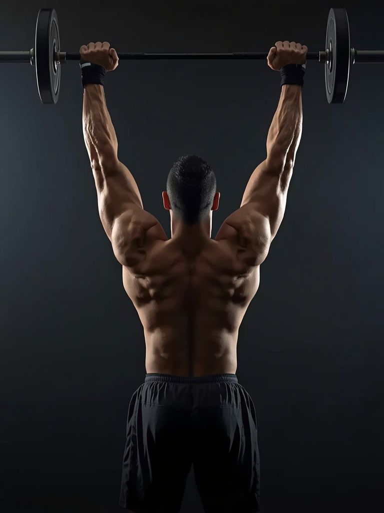 Standing Palms-Up Barbell Behind The Back Wrist Curl