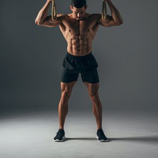 Stehend Rope Crunch