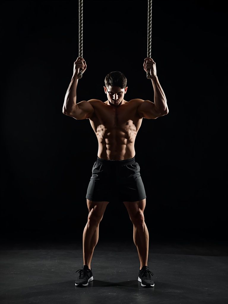 Stehend Rope Crunch