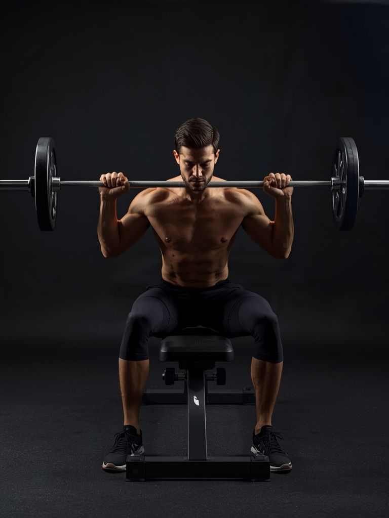 Straight Bar Bench Mid Wiosłowanies