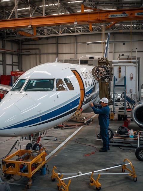 Flugzeugreparatur