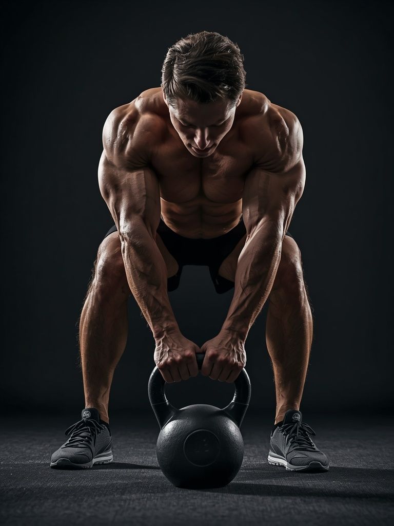 Two-Arm Kettlebell Military Press