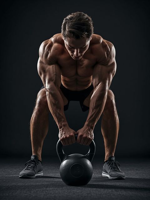 Two-Arm Kettlebell Military Wyciskanie