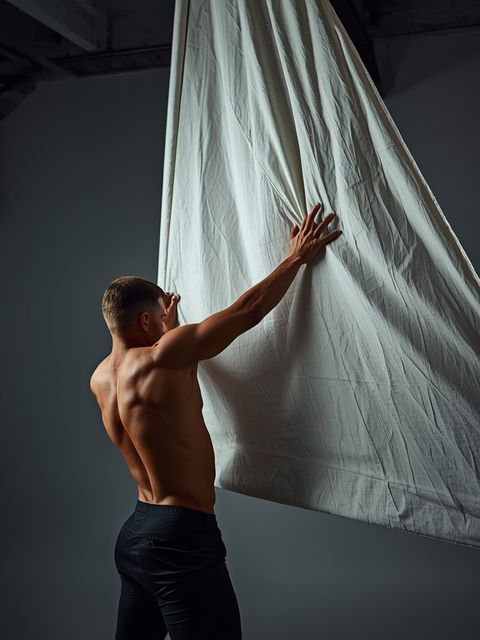 Put on and removal of canvas cover - sailboat