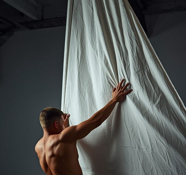 Putting on and removing a canvas cover on a sailboat