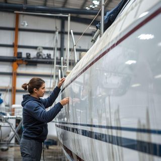 Washing and Waxing of Sailboat or Airplane Hull