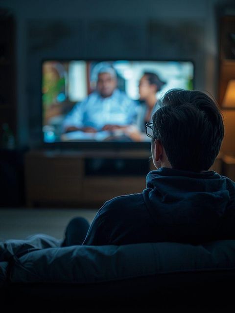 Leise sitzen und Fernsehen