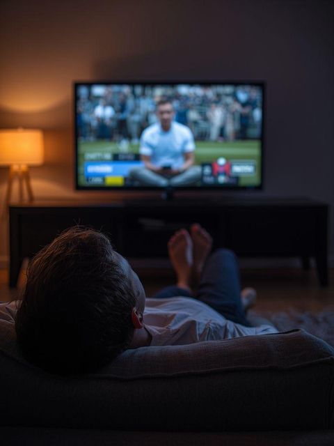 Ruhig liegen und Fernsehen