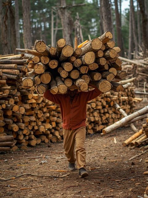 Transportieren, Beladen oder Stapeln von Holz, Beladen/Entladen oder Tragen von Holz