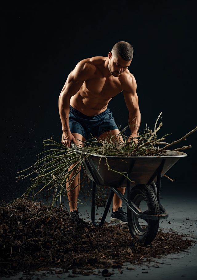 Garten- und Landschaftspflege, Unterholz räumen und Schubkarrenarbeit