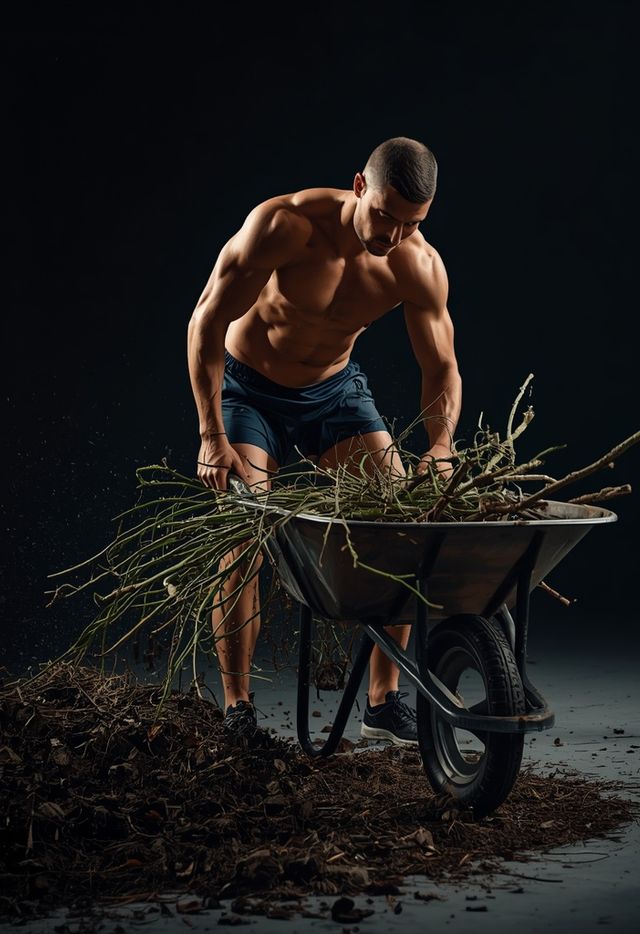 Garten- und Landschaftspflege, Unterholz räumen und Schubkarrenarbeit