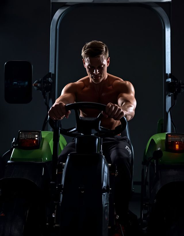 Fahren eines Traktors