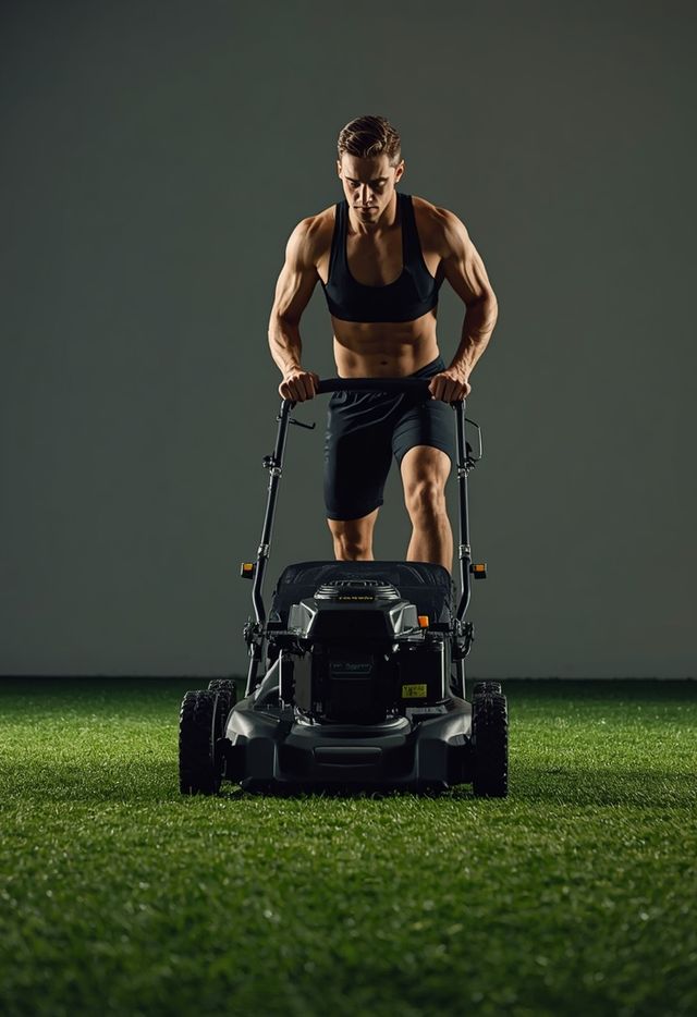 Lawn Mowing with a Power Mower