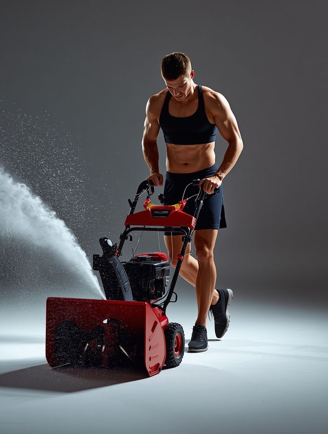 Operating a snow blower while walking