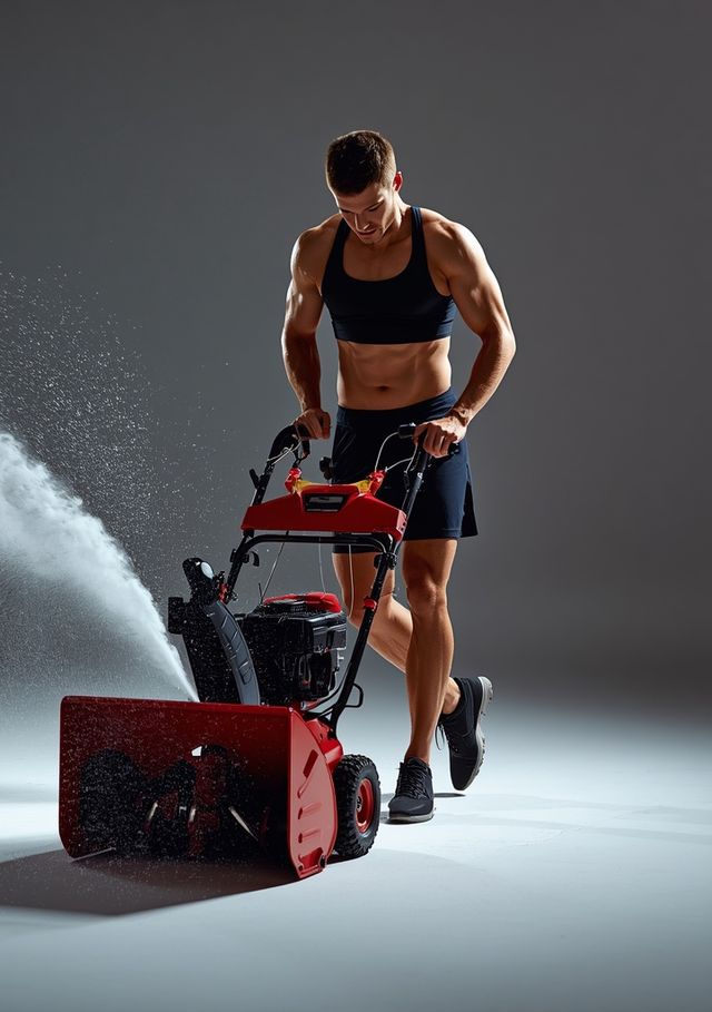Operating a snow blower while walking
