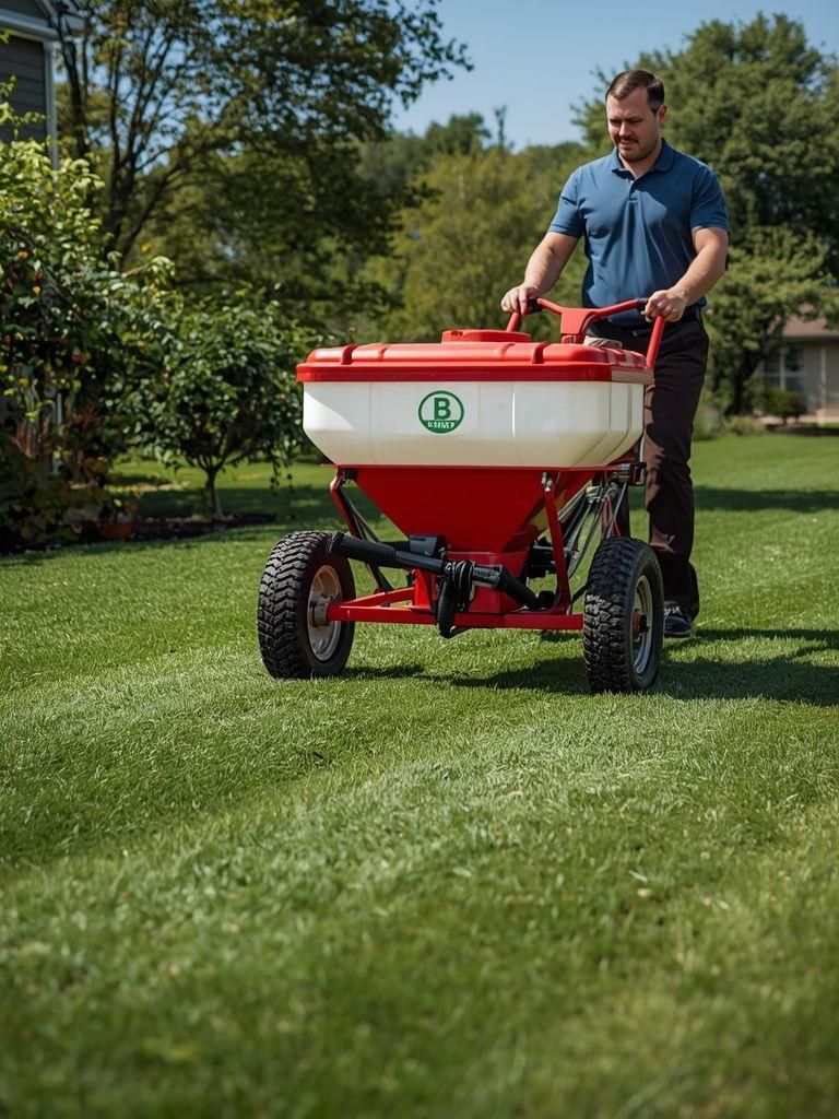 Walking, Applying Fertilizer or Seeding Lawn, Push Applicator