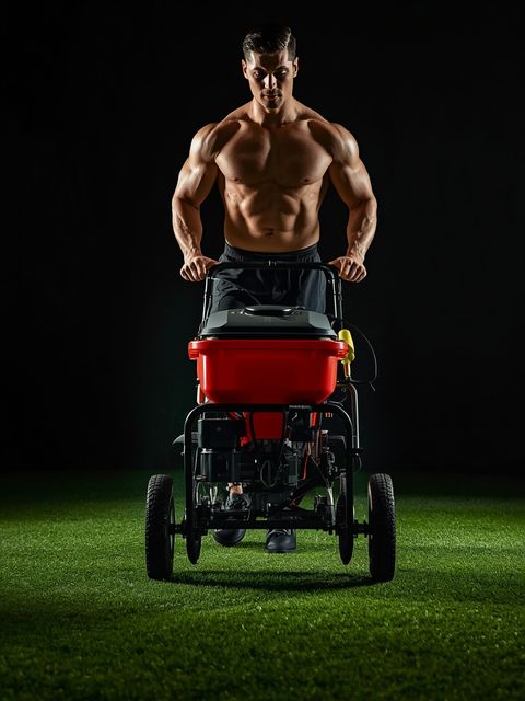 Walking, Applying Fertilizer or Seeding Lawn, Push Applicator