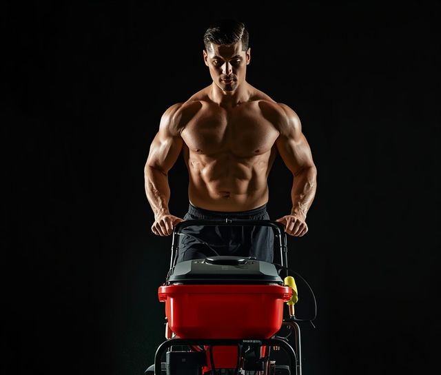 Seeding or fertilizing lawn with push applicator