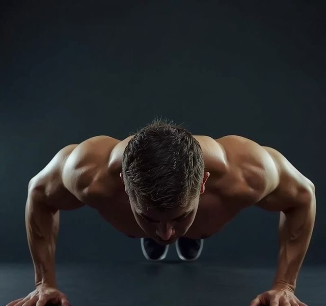 Kalisthenik (z.B., Liegestütze, Sit-ups, Klimmzüge, Hampelmänner), kräftige Anstrengung