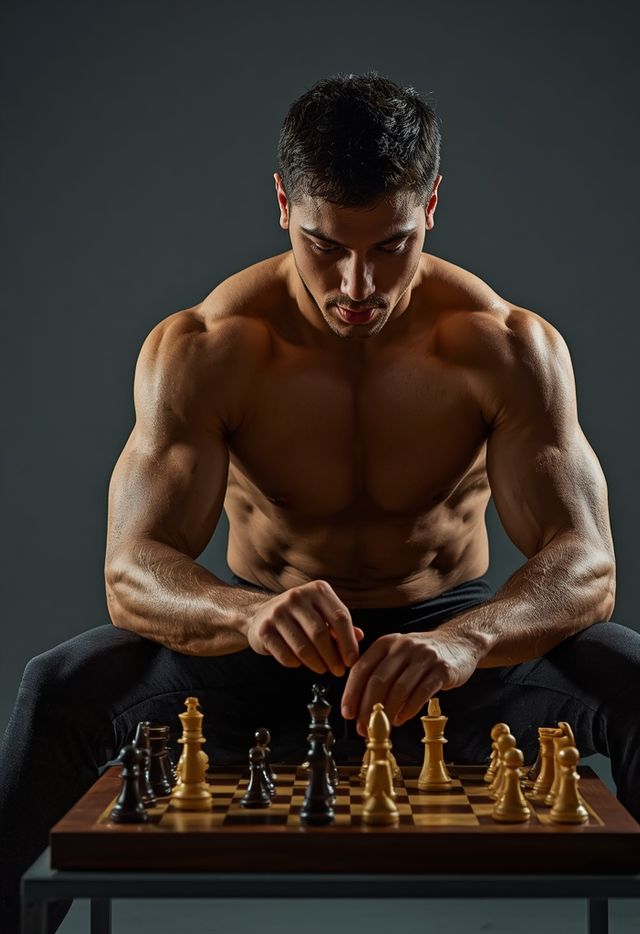 Schach spielen im Sitzen
