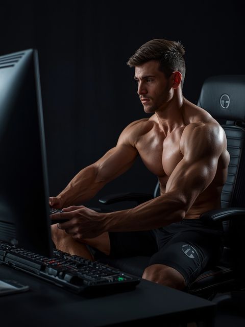 Sitting, Playing Traditional Video Game, Computer Game