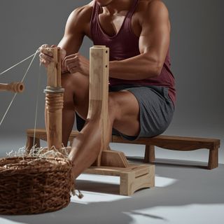 Sitting, Arts & Crafts, Woodcarving, Weaving, Wool Spinning, Moderate Effort