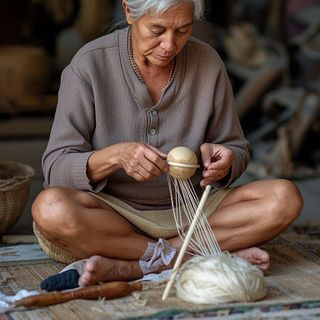 Sitting, Arts & Crafts, Wood Carving, Weaving, Wool Spinning, Light Effort