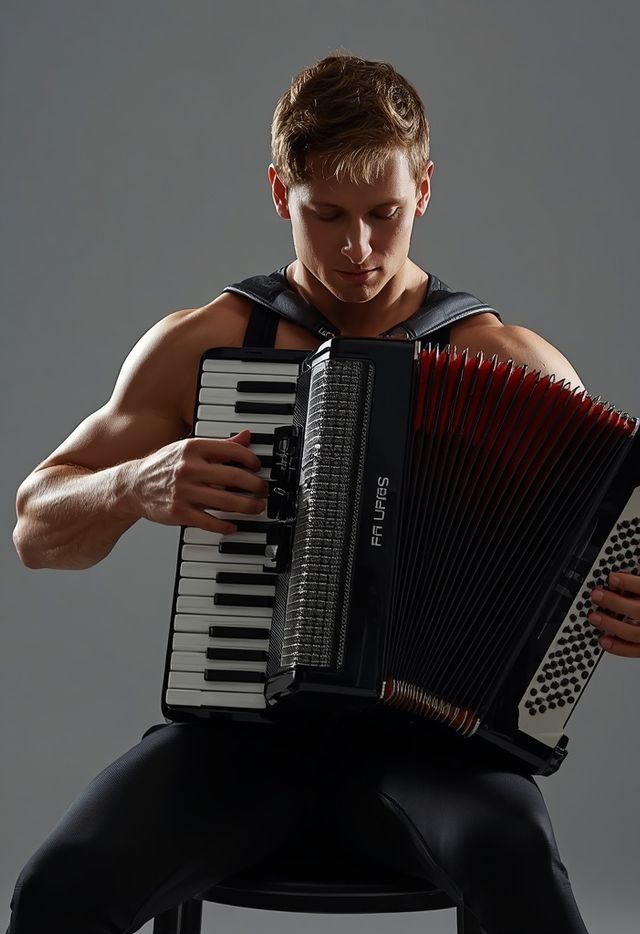 Playing Accordion While Seated
