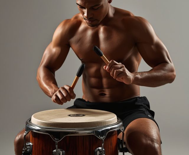 Playing Hand Drums (Bongo, Conga, Djembe) While Seated