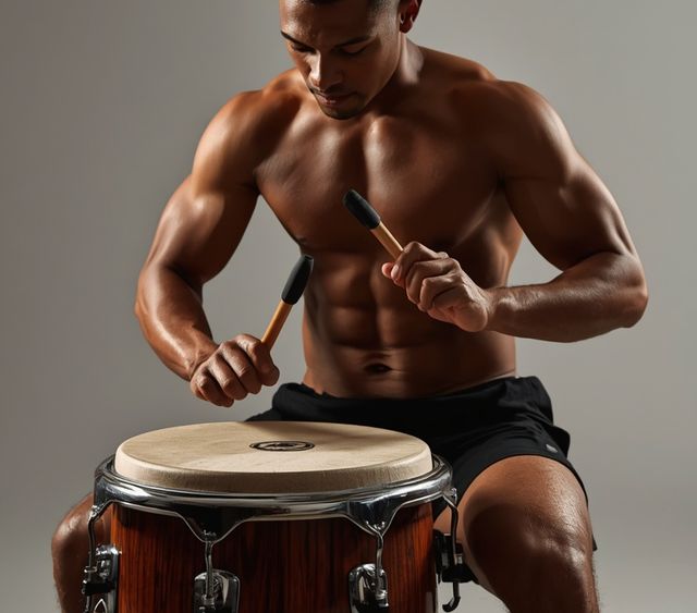 Handtrommeln spielen (Bongos, Congas, Djembé) im Sitzen