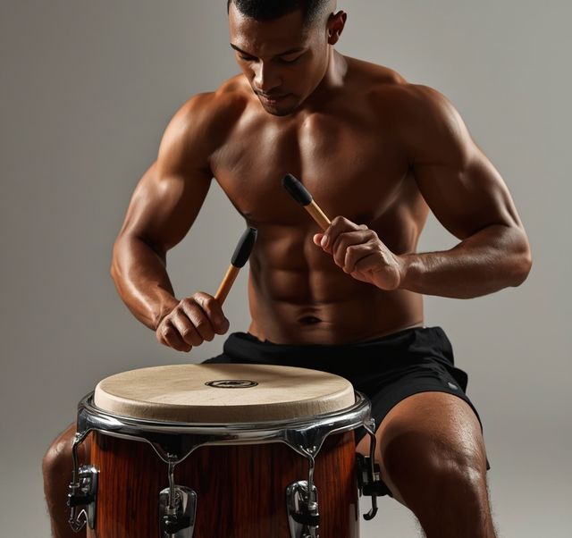 Playing Hand Drums (Bongo, Conga, Djembe) While Seated