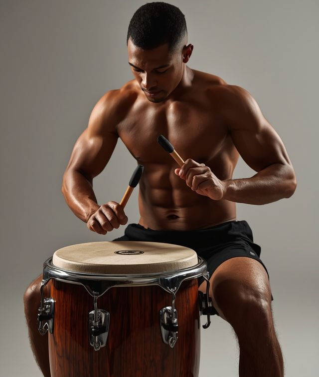 Playing Hand Drums (Bongo, Conga, Djembe) While Seated