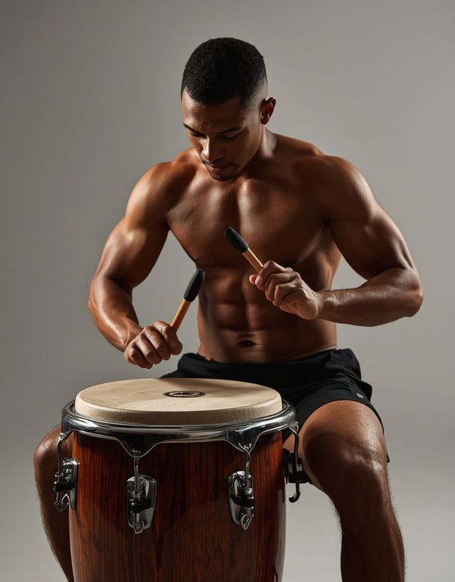 Playing Hand Drums (Bongo, Conga, Djembe) While Seated
